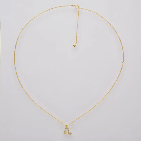 925 Sterling Silver & Platinum Plated/18k Gold Zodiac Necklace