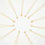 925 Sterling Silver & Platinum Plated/18k Gold Zodiac Necklace