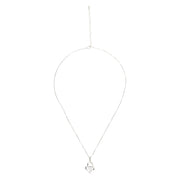 925 Sterling Silver Pave Heart Pendant Necklace