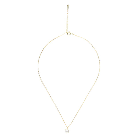 14K Gold Plated Solitaire Necklace