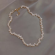 Classic Natural Freshwater Short Pearl Necklace