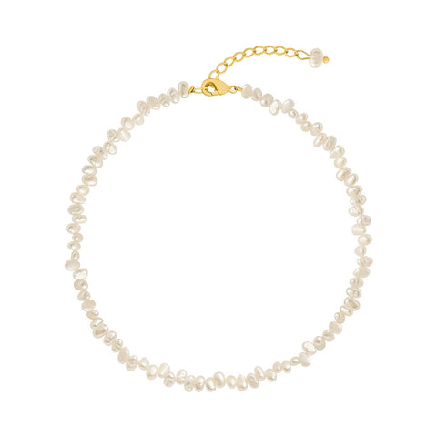 Classic Natural Freshwater Short Pearl Necklace