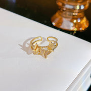 Simple Pearl Zircon Adjustable & Stackable Ring