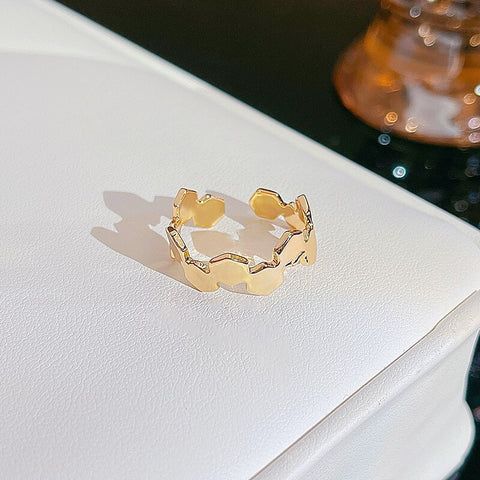 Simple Pearl Zircon Adjustable & Stackable Ring