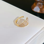 Simple Pearl Zircon Adjustable & Stackable Ring
