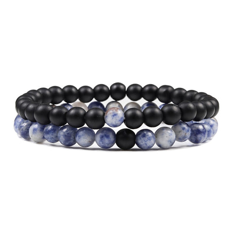 Natural Lava, Tiger Eye Yoga & Beaded Bracelet Set