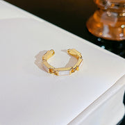 Simple Pearl Zircon Adjustable & Stackable Ring