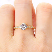 Cute Adjustable Dainty Aesthetic Crystal Matching Stackable Ring