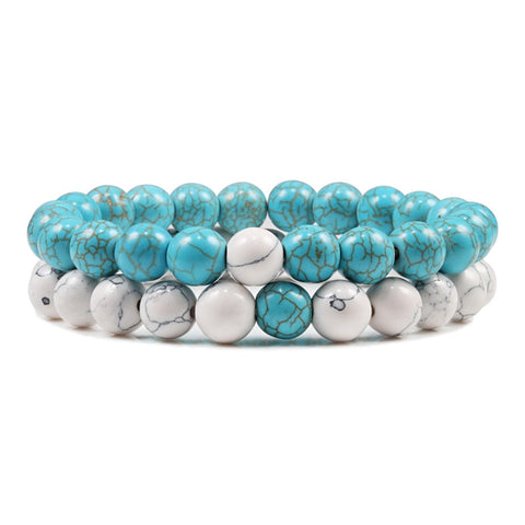 Natural Lava, Tiger Eye Yoga & Beaded Bracelet Set