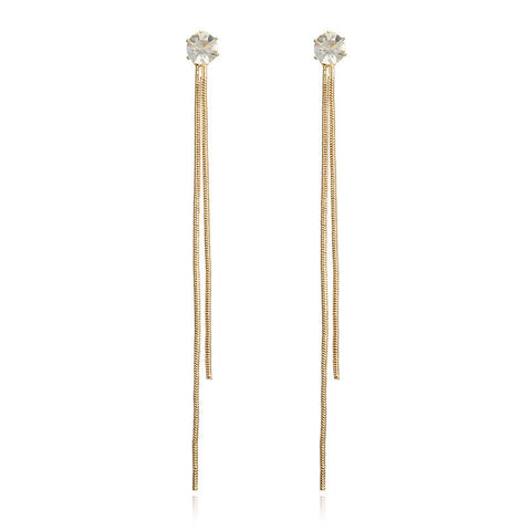 Long Tassel Minimalist Earrings