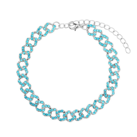 Chunky Chain Rhinestone  Anklet