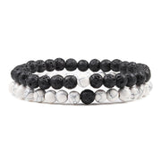 Natural Lava, Tiger Eye Yoga & Beaded Bracelet Set