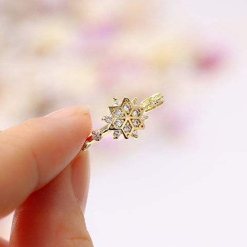 Cute Adjustable Dainty Aesthetic Crystal Matching Stackable Ring