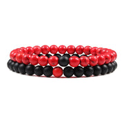Natural Lava, Tiger Eye Yoga & Beaded Bracelet Set