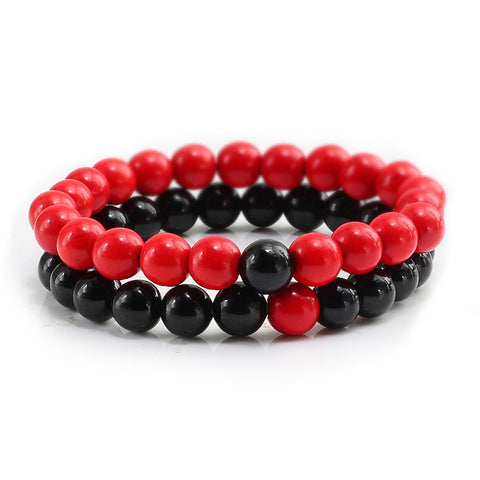 Natural Lava, Tiger Eye Yoga & Beaded Bracelet Set
