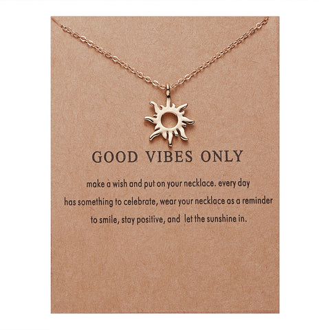 Cute Alloy Karma, Sun, Star, Butterfly, Heart, Luck, Balance, Spiritual Pendant Necklaces