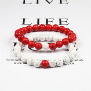 Natural Lava, Tiger Eye Yoga & Beaded Bracelet Set
