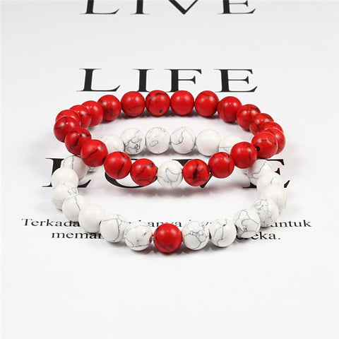 Natural Lava, Tiger Eye Yoga & Beaded Bracelet Set