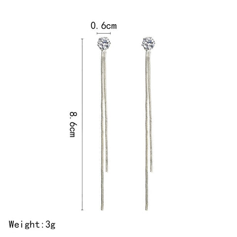 Long Tassel Minimalist Earrings