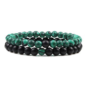 Natural Lava, Tiger Eye Yoga & Beaded Bracelet Set