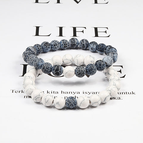 Natural Lava, Tiger Eye Yoga & Beaded Bracelet Set