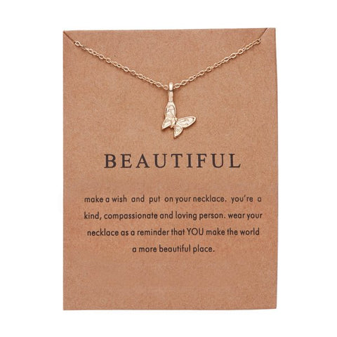 Cute Alloy Karma, Sun, Star, Butterfly, Heart, Luck, Balance, Spiritual Pendant Necklaces