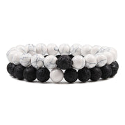 Natural Lava, Tiger Eye Yoga & Beaded Bracelet Set