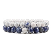 Natural Lava, Tiger Eye Yoga & Beaded Bracelet Set