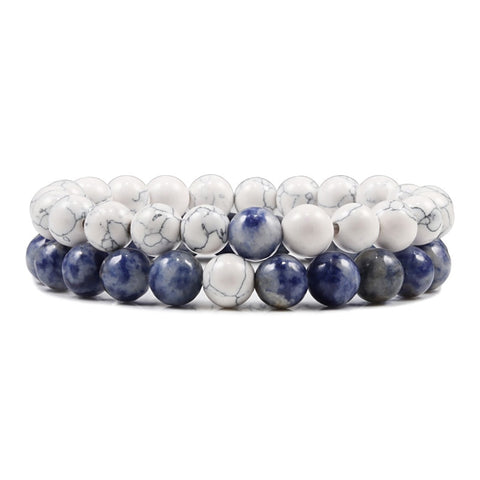 Natural Lava, Tiger Eye Yoga & Beaded Bracelet Set