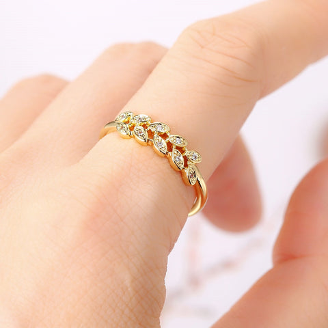 Cute Adjustable Dainty Aesthetic Crystal Matching Stackable Ring