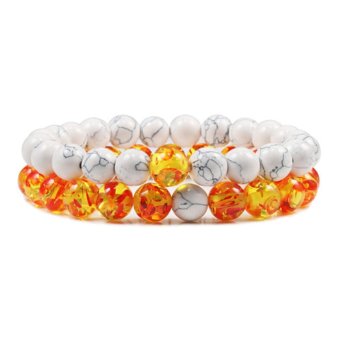 Natural Lava, Tiger Eye Yoga & Beaded Bracelet Set