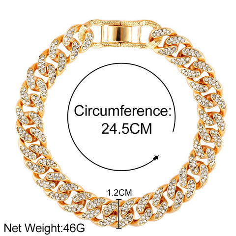 Chunky Chain Rhinestone  Anklet
