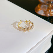 Simple Pearl Zircon Adjustable & Stackable Ring