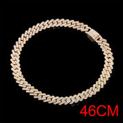 "The Influencer" 15mm Iced Out Rhinestone Link Chain Necklace