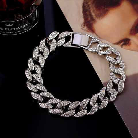 Chunky Chain Rhinestone  Anklet