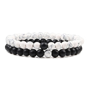 Natural Lava, Tiger Eye Yoga & Beaded Bracelet Set