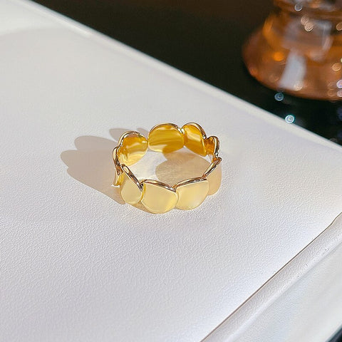 Simple Pearl Zircon Adjustable & Stackable Ring