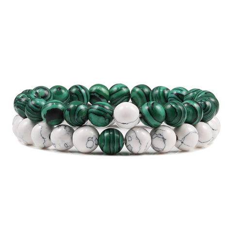 Natural Lava, Tiger Eye Yoga & Beaded Bracelet Set