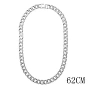 "The Influencer" 15mm Iced Out Rhinestone Link Chain Necklace