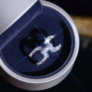 Micro Inlaid Gold Filled Shiny AAA CZ Classic Pave Setting Adjustable Ring