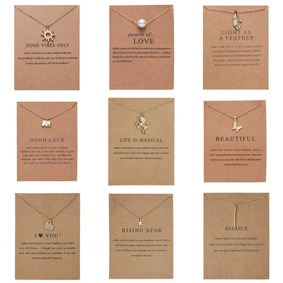 Cute Alloy Karma, Sun, Star, Butterfly, Heart, Luck, Balance, Spiritual Pendant Necklaces
