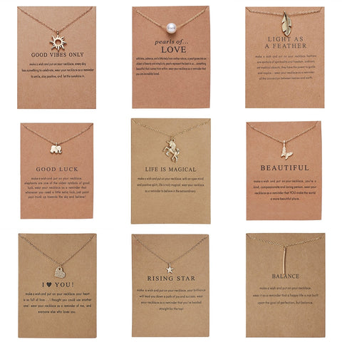 Cute Alloy Karma, Sun, Star, Butterfly, Heart, Luck, Balance, Spiritual Pendant Necklaces