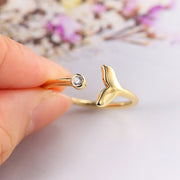 Cute Adjustable Dainty Aesthetic Crystal Matching Stackable Ring