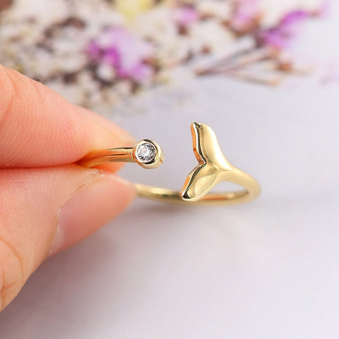 Cute Adjustable Dainty Aesthetic Crystal Matching Stackable Ring