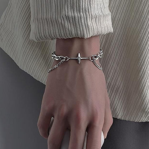 5PC Crystal Chain Bracelet Set