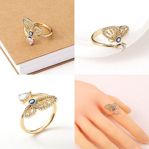 Cute Evil Eye Adjustable Fashion Ring