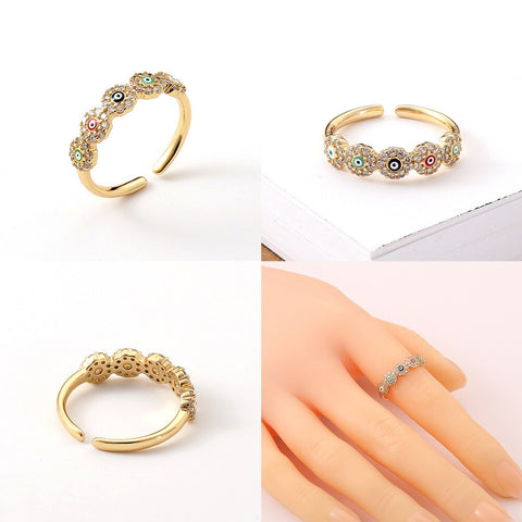 Cute Evil Eye Adjustable Fashion Ring