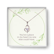 925 Sterling Silver Pave Heart Pendant Necklace