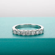 4mm 5cttw  Moissanite 925 Silver Eternity Ring