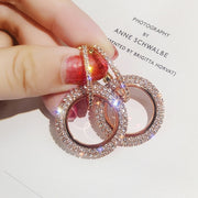 Fashion U Shape Rhinestone Hoops & Stud Earrings